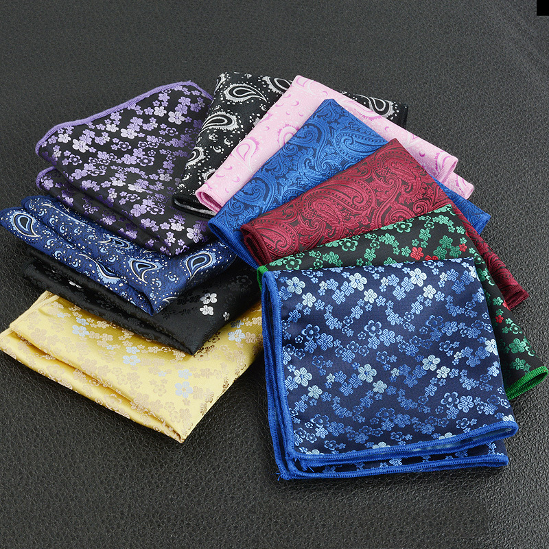 Μαντηλάκι τσέπης με φλοράλ τζακάρντ, πολυεστερικό-σίλκ, για επίσημο βραδινό ντύσιμο, Άνοιξη 2023