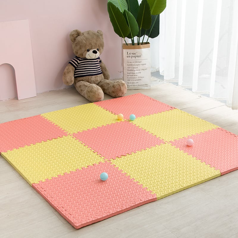 Интерлокиращи фоам плочки 30×30 см, 20 броя, детска подложка за пълзене за хол и спалня