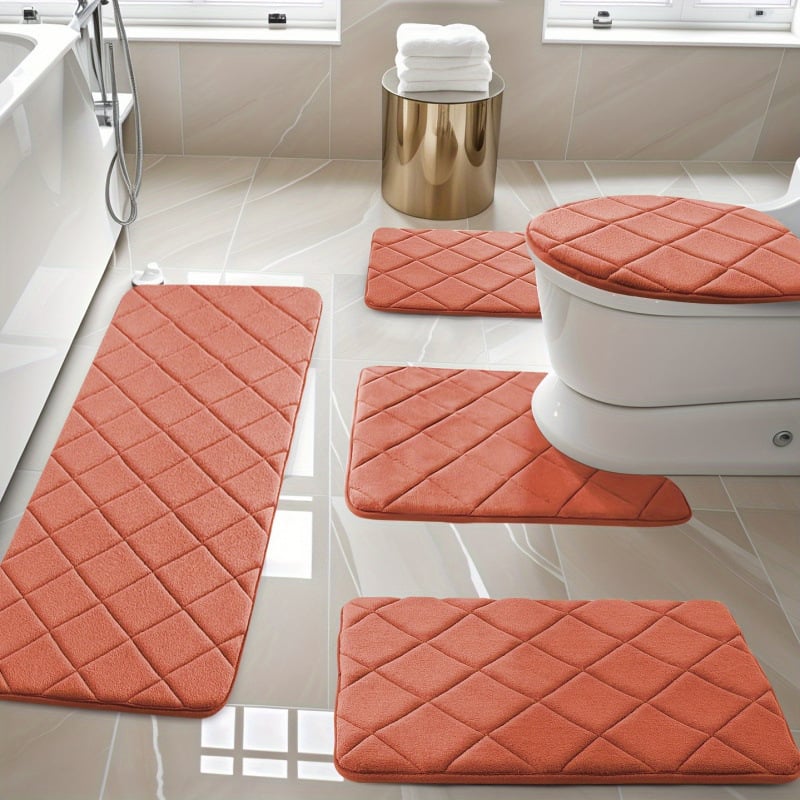 Комплект килими за баня – TPE материал, за дневна стая, модерен минималистичен стил, код Twxjd601099570596632