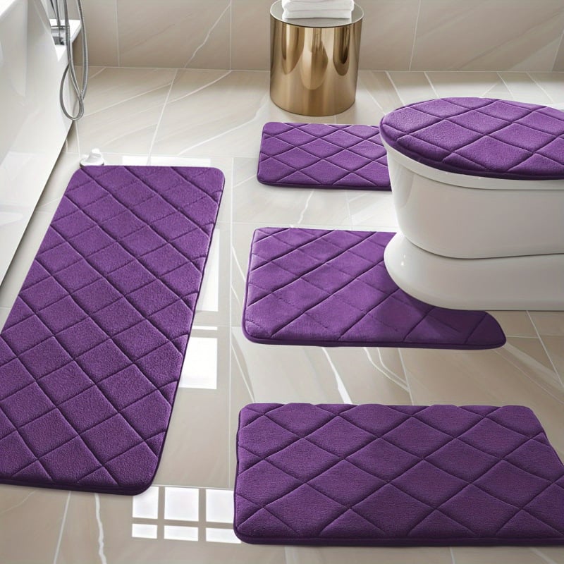 Комплект килими за баня – TPE материал, за дневна стая, модерен минималистичен стил, код Twxjd601099570596632