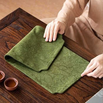 Флаг за маса, ленен плат (80% лен, 20% ацетатни влакна), едноцветен модел, стил Нов Китайски стил