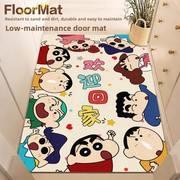 PVC подложка за вход за вътрешна употреба, антихлъзгаща, квадратна, с копринена навивка и анимационен принт