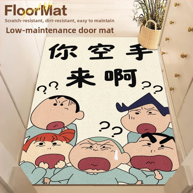 PVC подложка за вход за вътрешна употреба, антихлъзгаща, квадратна, с копринена навивка и анимационен принт
