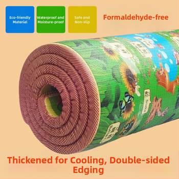 Подложка за лазене, правоъгълна, модел трева, балонна пяна, ръчно плетена, миеща се (Материал: балонна пяна; Занаят: ръчно плетене; Форма: правоъгълник; Модел: трева; Поддръжка: мие се)