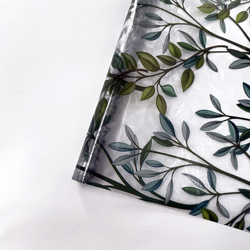 Elektrostatiskā logu plēve privātumam ar režģa rakstu, caurspīdīgs PET materiāls, piemērots viesistabai, guļamistabai, vannas istabai un balkonam