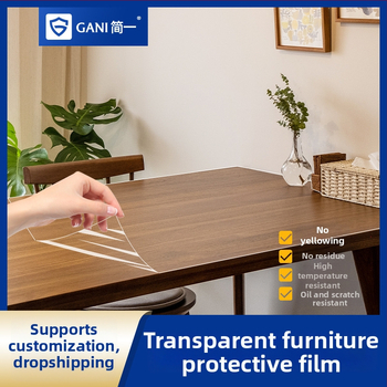 Caurspīdīga pašlīmējoša aizsargplēve mēbelēm (PET, 99% PET saturs, vienkāršs un moderns stils)