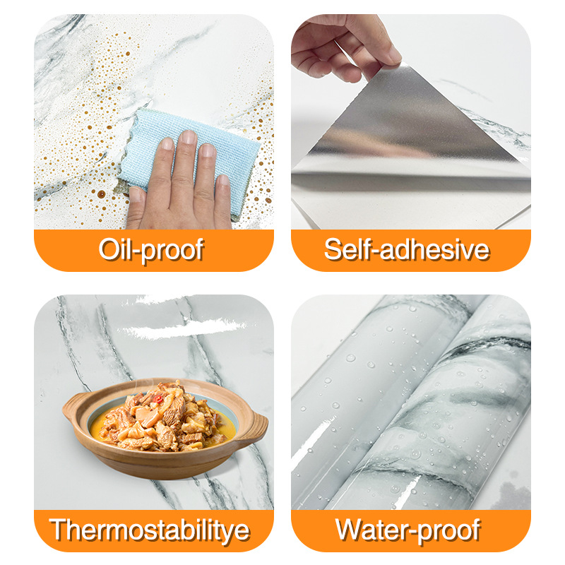 Samoljepljiva naljepnica s teksturom drveta na zid od PET-a s slojem aluminijske folije, geometrijski uzorak, 5+ komada, otporna na ulje, za ormariće i namještaj, moderni minimalistički stil