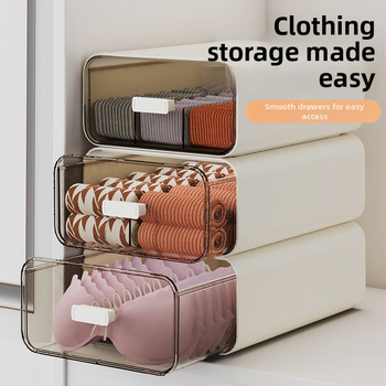 Apakšveļas uzglabāšanas kārba ar atvilktnēm, 3 vienā dizains, 18 l tilpums, polipropilēns, koka raksts, japāņu stila garderobes organizētājs