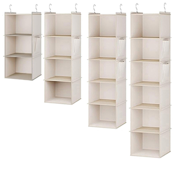 Κρεμάστρα αποθήκευσης ντουλάπας από μη υφασμένο ύφασμα, πολυεπίπεδος οργανωτής για ρούχα