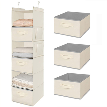 Κρεμάστρα αποθήκευσης ντουλάπας από μη υφασμένο ύφασμα, πολυεπίπεδος οργανωτής για ρούχα