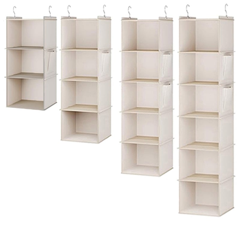 Κρεμάστρα αποθήκευσης ντουλάπας από μη υφασμένο ύφασμα, πολυεπίπεδος οργανωτής για ρούχα