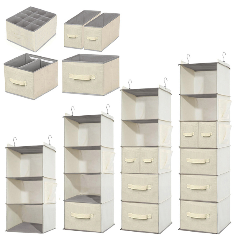 Κρεμάστρα αποθήκευσης ντουλάπας από μη υφασμένο ύφασμα, πολυεπίπεδος οργανωτής για ρούχα