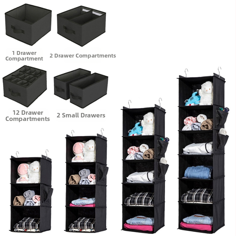 Κρεμάστρα αποθήκευσης ντουλάπας από μη υφασμένο ύφασμα, πολυεπίπεδος οργανωτής για ρούχα