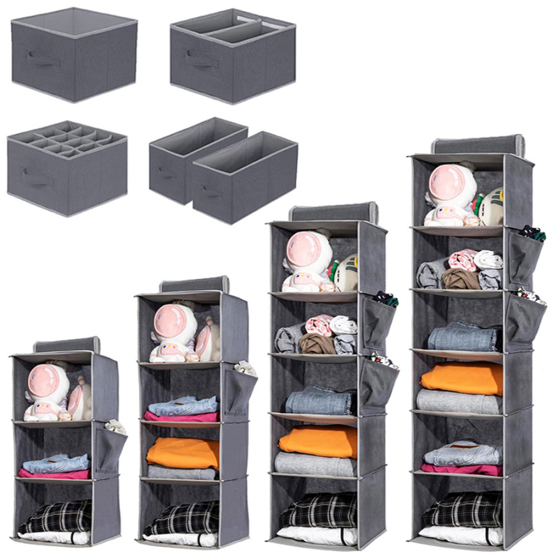 Κρεμάστρα αποθήκευσης ντουλάπας από μη υφασμένο ύφασμα, πολυεπίπεδος οργανωτής για ρούχα