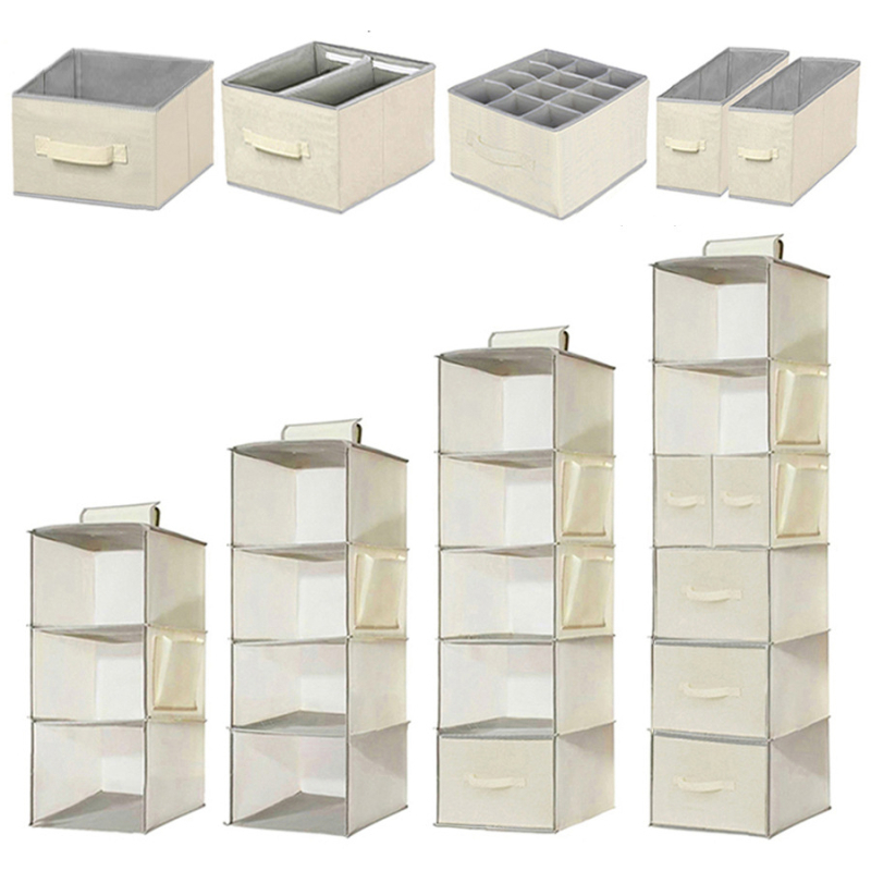 Κρεμάστρα αποθήκευσης ντουλάπας από μη υφασμένο ύφασμα, πολυεπίπεδος οργανωτής για ρούχα