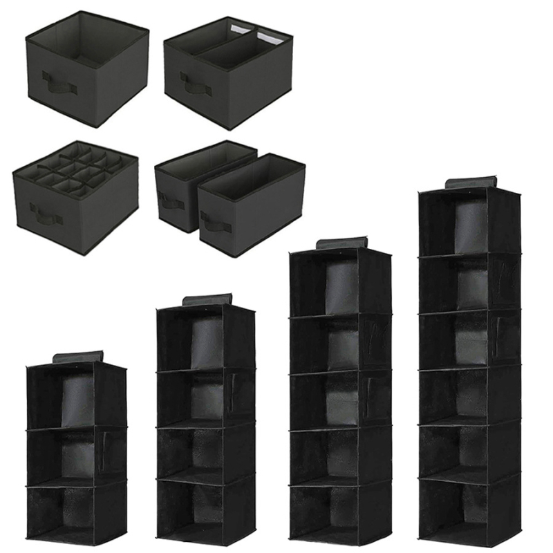 Κρεμάστρα αποθήκευσης ντουλάπας από μη υφασμένο ύφασμα, πολυεπίπεδος οργανωτής για ρούχα