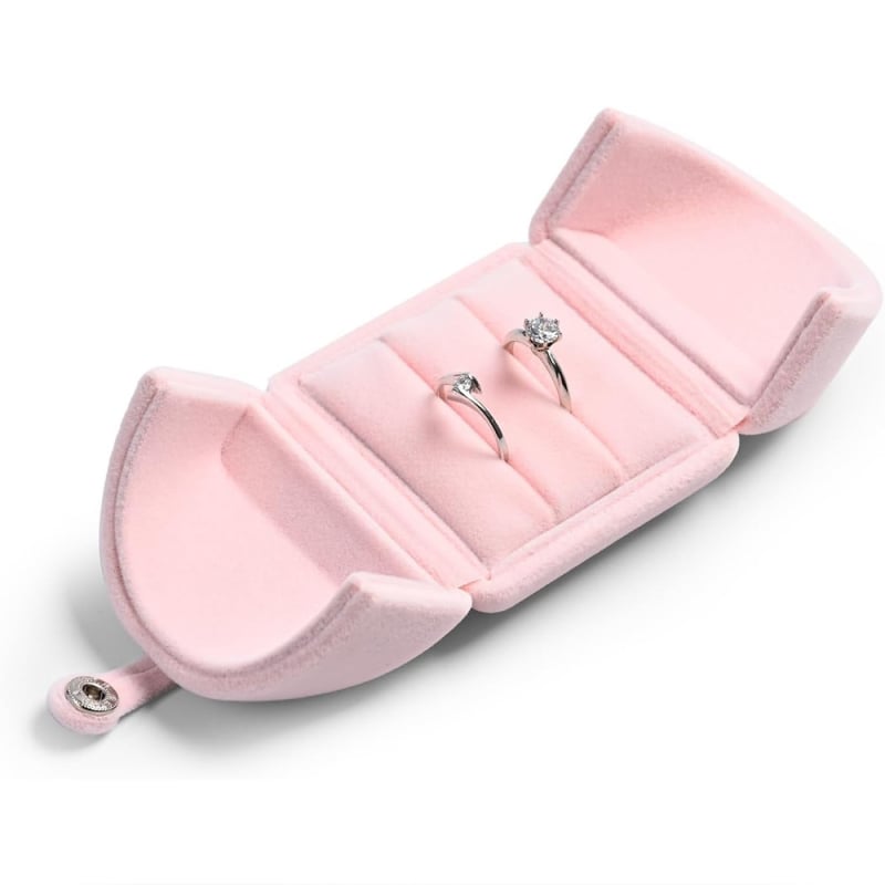 Dvostrano otvorena kutija za nakit od flanelе – pretinci za prstene, privjeske, ogrlice, narukvice i naušnice, neovisna bijela kutija (Kanees)