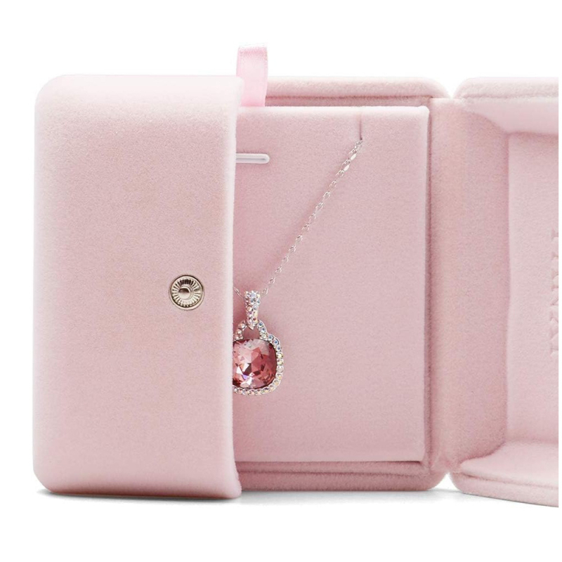 Dvostrano otvorena kutija za nakit od flanelе – pretinci za prstene, privjeske, ogrlice, narukvice i naušnice, neovisna bijela kutija (Kanees)