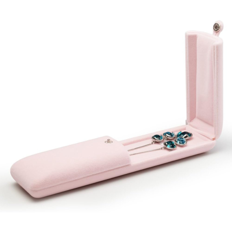 Dvostrano otvorena kutija za nakit od flanelе – pretinci za prstene, privjeske, ogrlice, narukvice i naušnice, neovisna bijela kutija (Kanees)