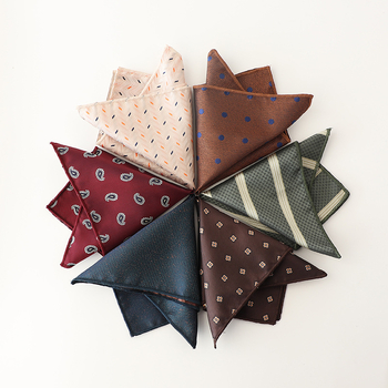 Pocket square για άνδρες, jacquard ριγέ σχέδιο, πολυεστερικό ύφασμα, επαγγελματικό στυλ