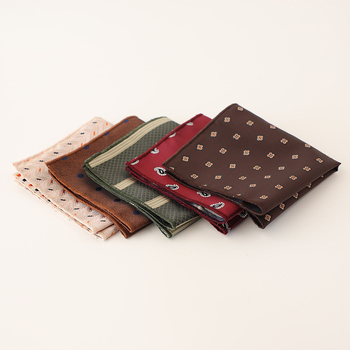 Pocket square για άνδρες, jacquard ριγέ σχέδιο, πολυεστερικό ύφασμα, επαγγελματικό στυλ