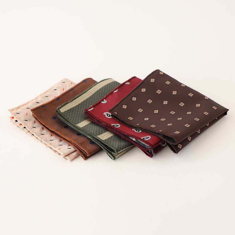 Pocket square για άνδρες, jacquard ριγέ σχέδιο, πολυεστερικό ύφασμα, επαγγελματικό στυλ