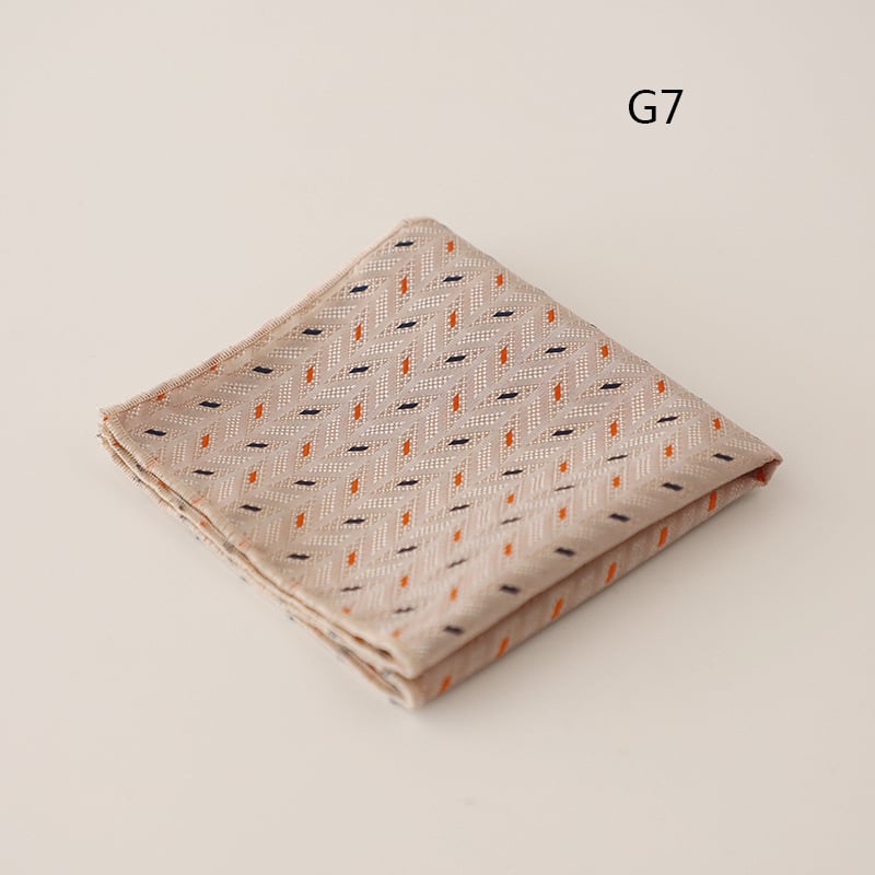 Pocket square για άνδρες, jacquard ριγέ σχέδιο, πολυεστερικό ύφασμα, επαγγελματικό στυλ