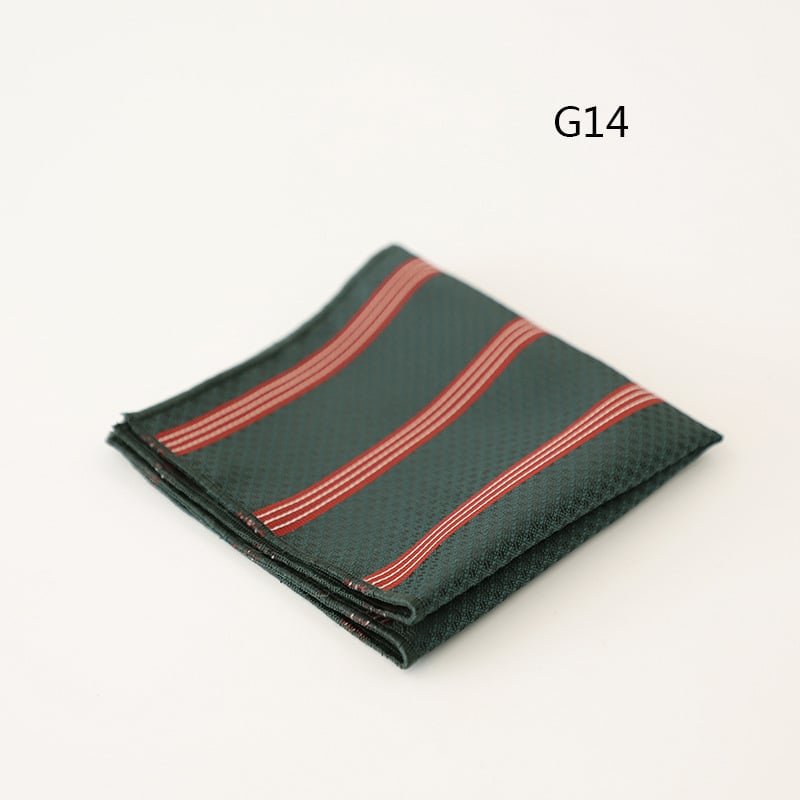 Pocket square για άνδρες, jacquard ριγέ σχέδιο, πολυεστερικό ύφασμα, επαγγελματικό στυλ