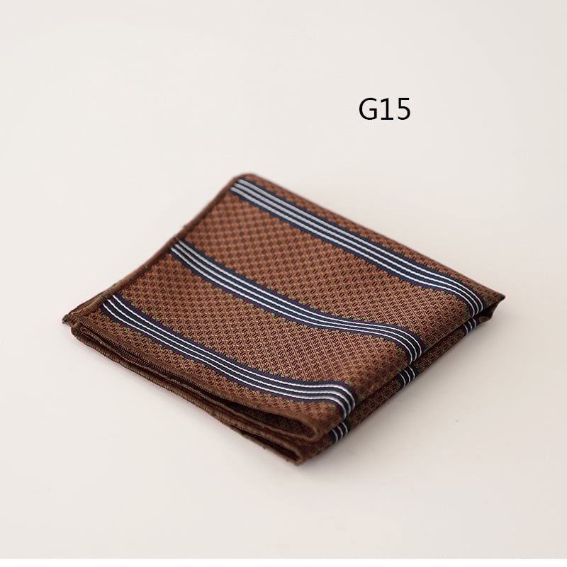 Pocket square για άνδρες, jacquard ριγέ σχέδιο, πολυεστερικό ύφασμα, επαγγελματικό στυλ