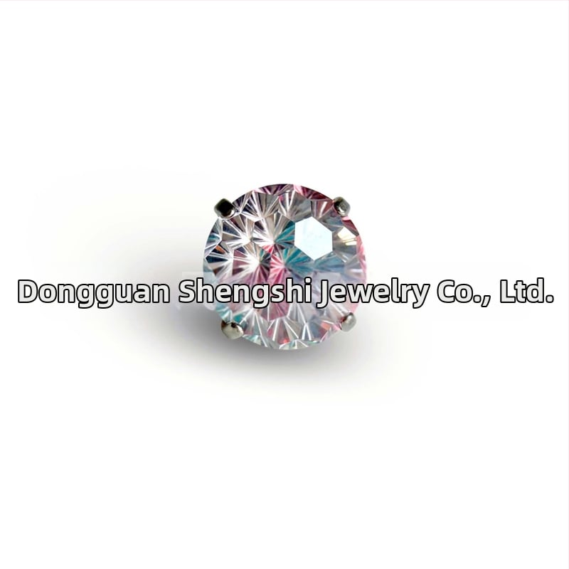 Titano kūno piercing papuošalai su cirkonio kristalais, geometrijos formos ausims, lūpoms ir liežuviui – G23 titano lydinys