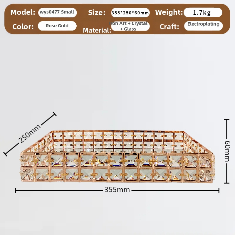 Стъклена чиния за плодове в стил лайт лукс ретро, пускане през зимата 2024, лицензионна частна марка