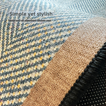 Японски стил кухненска подложка за пода - полиестерни влакна, квадратна форма, отпечатана, пране