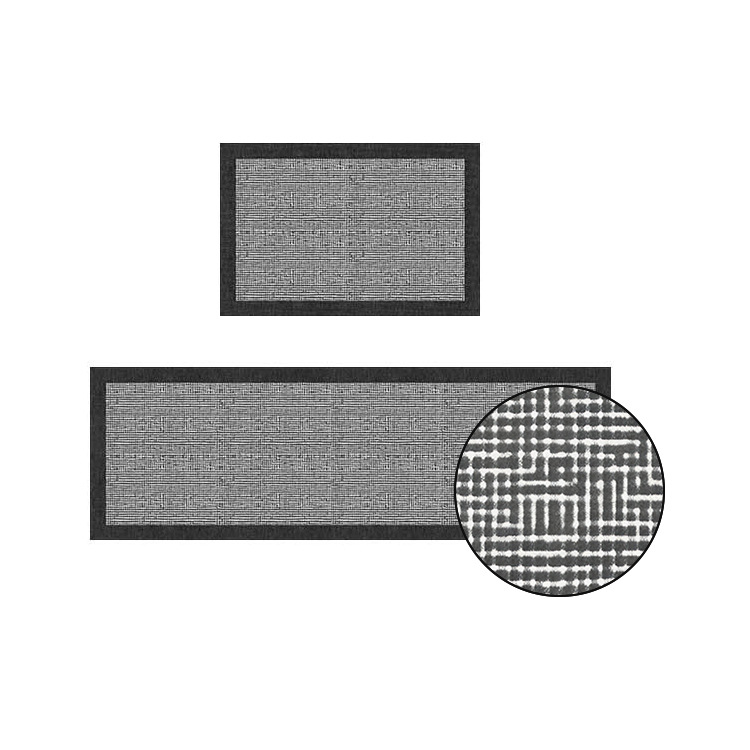 Японски стил кухненска подложка за пода - полиестерни влакна, квадратна форма, отпечатана, пране