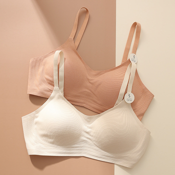 Bežični sportski grudnjak za jogu s push-upom, puni košarice, fiksni dvostruki naramenice, stražnje kopčanje s tri reda, prozračna tkanina