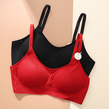 Bežični sportski grudnjak za jogu s push-upom, puni košarice, fiksni dvostruki naramenice, stražnje kopčanje s tri reda, prozračna tkanina