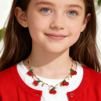 Κολιέ για κορίτσια — μεταλλικό κολιέ σε σχήμα φιόγκο, αλυσίδα με μπάλες, μήκος 21–50 cm, απλό παιδικό στυλ