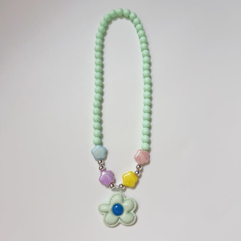 Capybara καρτούν παιδικό κολιέ με ακρυλικό μενταγιόν, αλυσίδα με μπίλιες και εκτύπωση