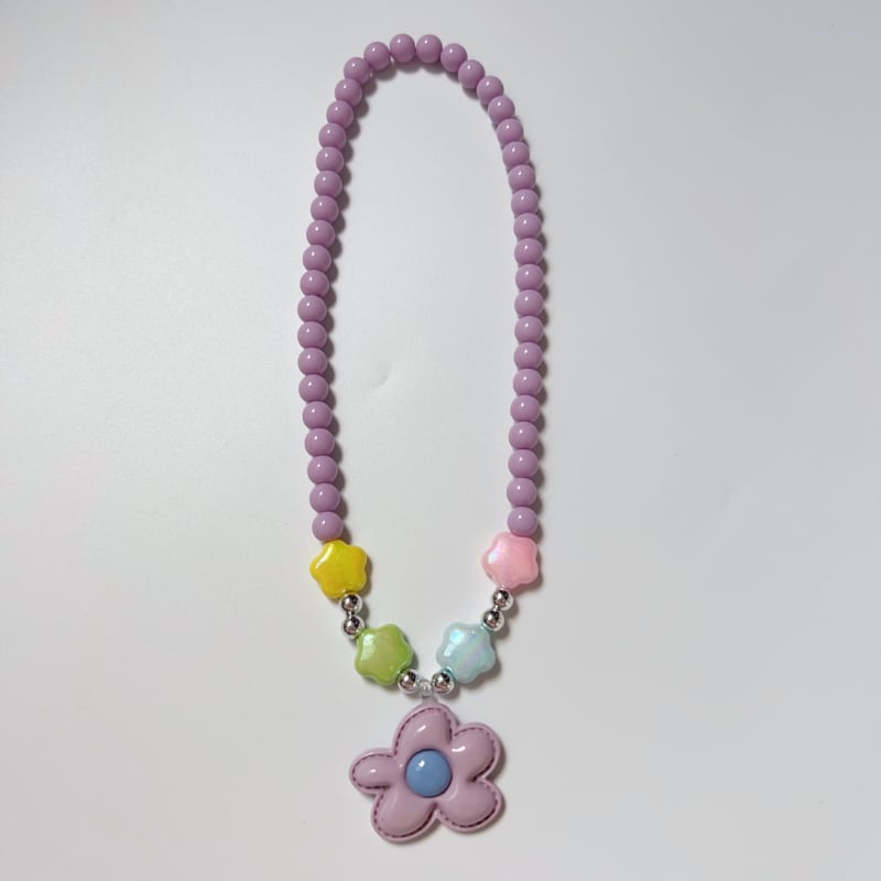 Capybara καρτούν παιδικό κολιέ με ακρυλικό μενταγιόν, αλυσίδα με μπίλιες και εκτύπωση