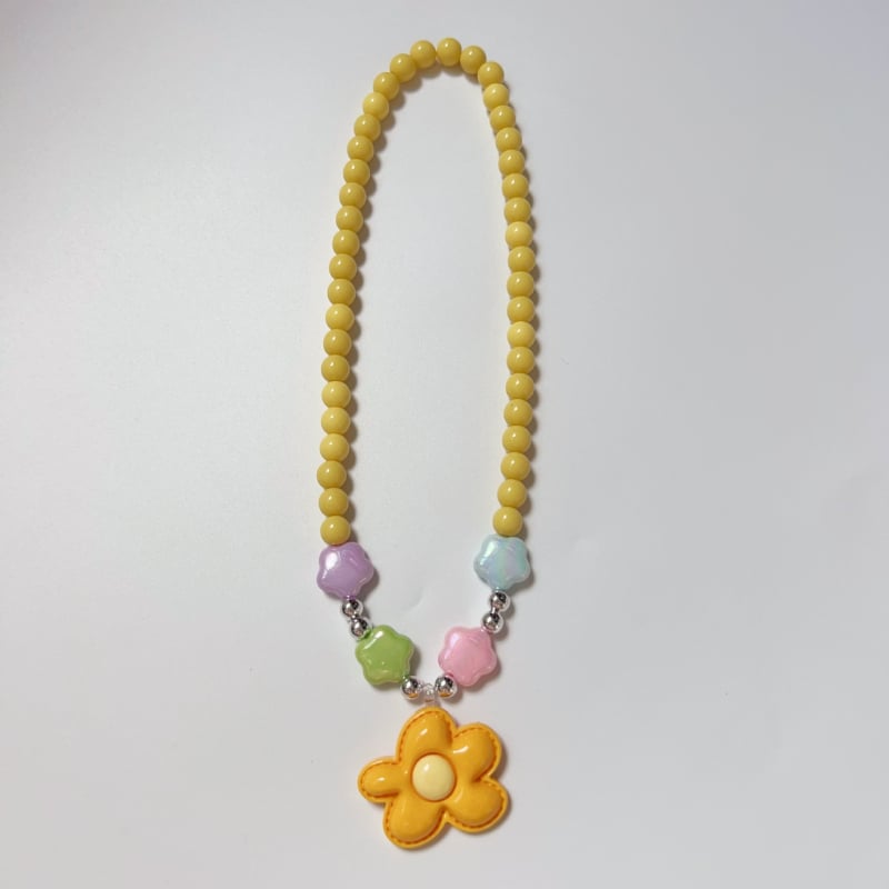 Capybara καρτούν παιδικό κολιέ με ακρυλικό μενταγιόν, αλυσίδα με μπίλιες και εκτύπωση