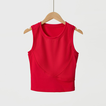 Γυναικειο γιόγκα και τρέξιμο γιλέκο, χωρίς μανίκια, νάιλον ύφασμα με απομάκρυνση υγρασίας, με επένδυση στήθους, γρήγορο στέγνωμα