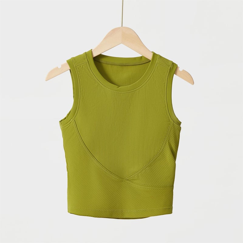 Γυναικειο γιόγκα και τρέξιμο γιλέκο, χωρίς μανίκια, νάιλον ύφασμα με απομάκρυνση υγρασίας, με επένδυση στήθους, γρήγορο στέγνωμα