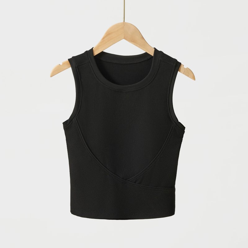 Γυναικειο γιόγκα και τρέξιμο γιλέκο, χωρίς μανίκια, νάιλον ύφασμα με απομάκρυνση υγρασίας, με επένδυση στήθους, γρήγορο στέγνωμα