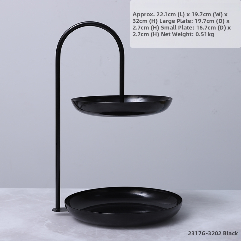 Двуслойна метална плодова чиния за дневна стая, масичка за кафе, поднос за закуски и бонбони