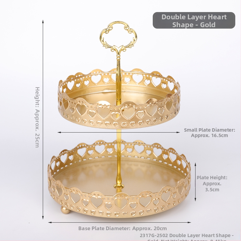 Двуслойна метална плодова чиния за дневна стая, масичка за кафе, поднос за закуски и бонбони