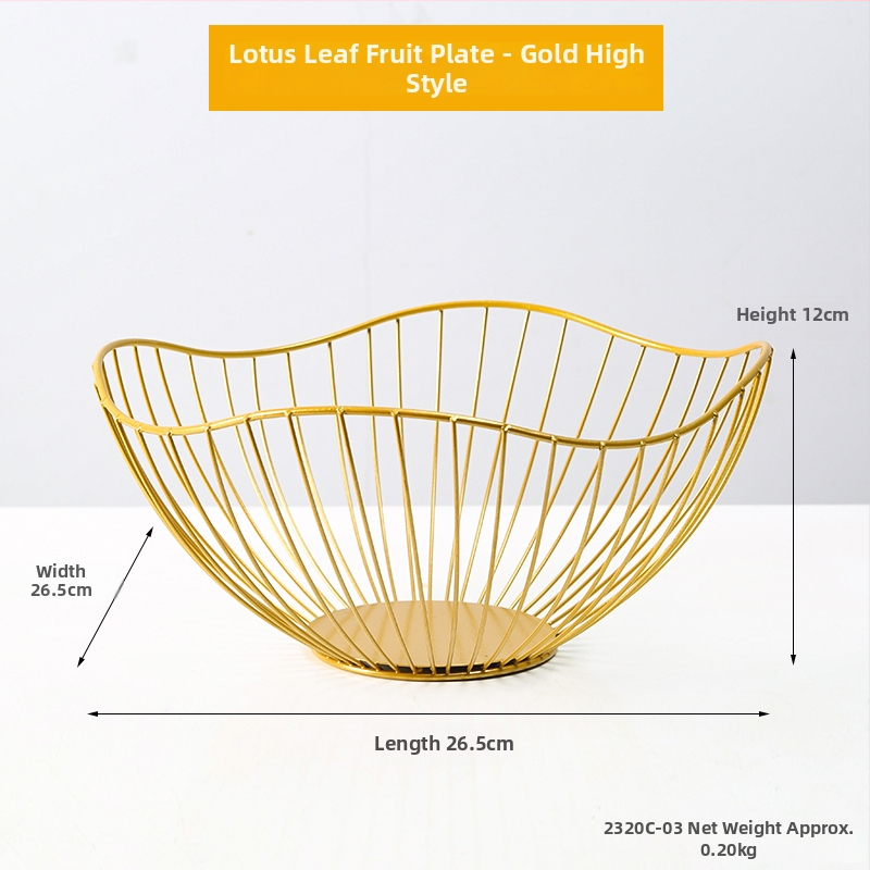 Двуслойна метална плодова чиния за дневна стая, масичка за кафе, поднос за закуски и бонбони