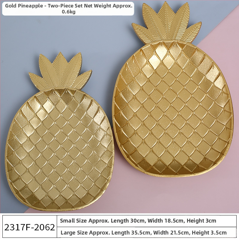 Двуслойна метална плодова чиния за дневна стая, масичка за кафе, поднос за закуски и бонбони