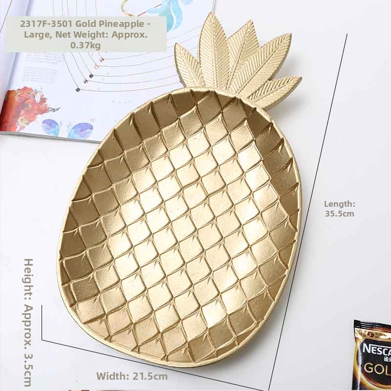 Двуслойна метална плодова чиния за дневна стая, масичка за кафе, поднос за закуски и бонбони