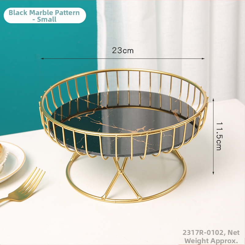 Двуслойна метална плодова чиния за дневна стая, масичка за кафе, поднос за закуски и бонбони