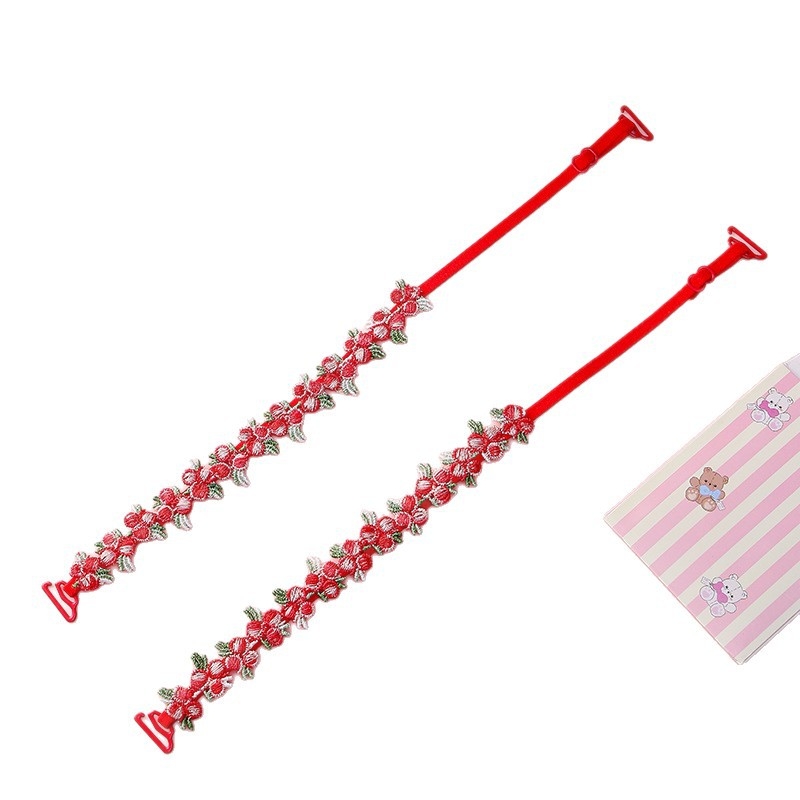 Mežģīņu krūšu siksnas ar izšūtiem ziediem, aizstājamas siksnas lenjerijai, dubultās plecu siksnas