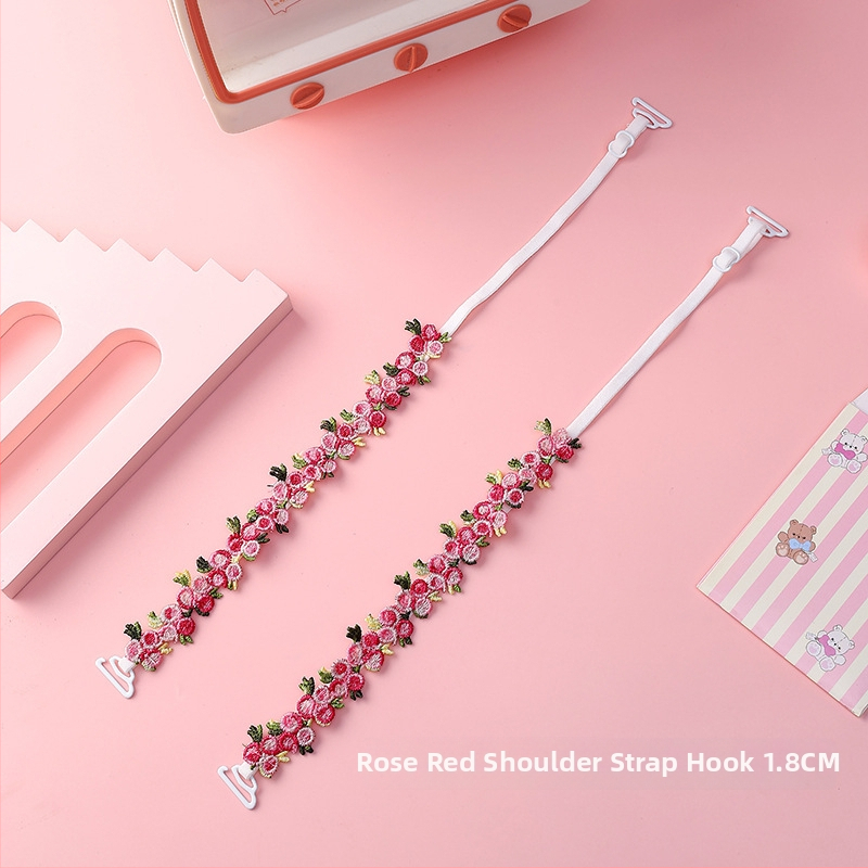 Mežģīņu krūšu siksnas ar izšūtiem ziediem, aizstājamas siksnas lenjerijai, dubultās plecu siksnas